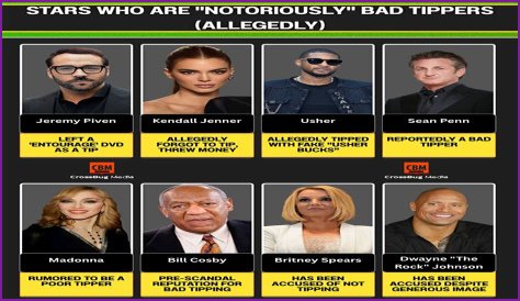 15 Notoriously Bad Celebrity Tippers